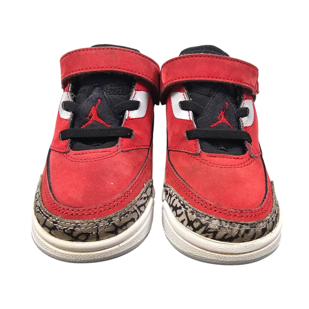 Air Jordan Spizike‎ Low TD Toro Red Black Size 9C Toddler FQ3952-601 Sneaker - Picture 2 of 10